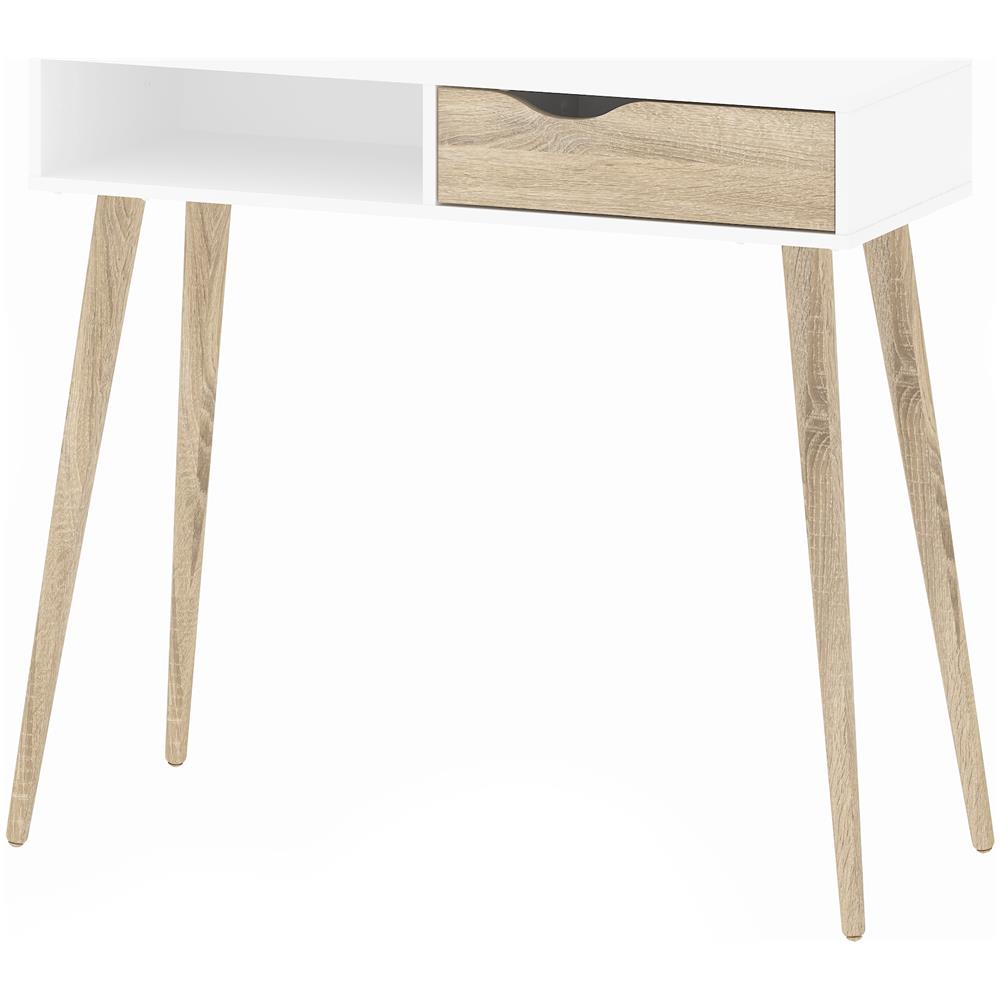 Consolle Con Cassetti Consolle Arlington Vida Designs - Con 2 Cassetti, Legno Ingegnerizzato, Grigio E Quercia, 74x80x30 Cm Consolle Per Corridoio