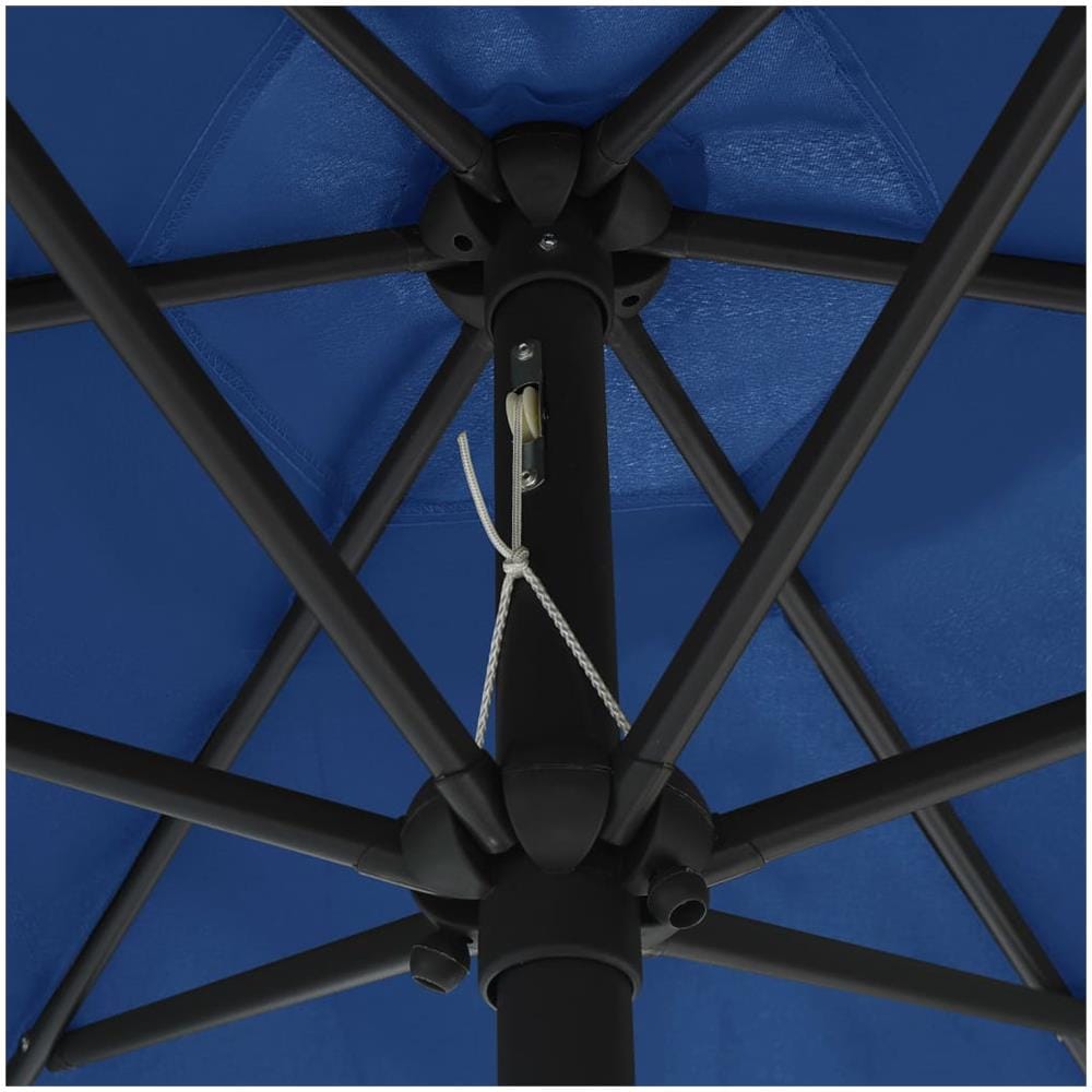 Ombrellone da Esterni con Palo in Alluminio 270x246 cm Azzurro - Foto 3