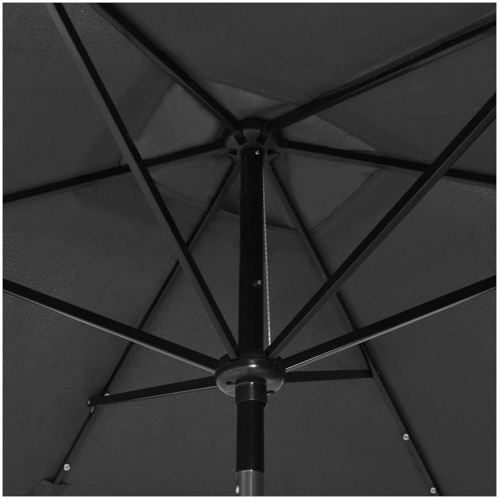 Ombrellone da Esterni con LED e Palo in Acciaio Antracite 2x3 m - Foto 2