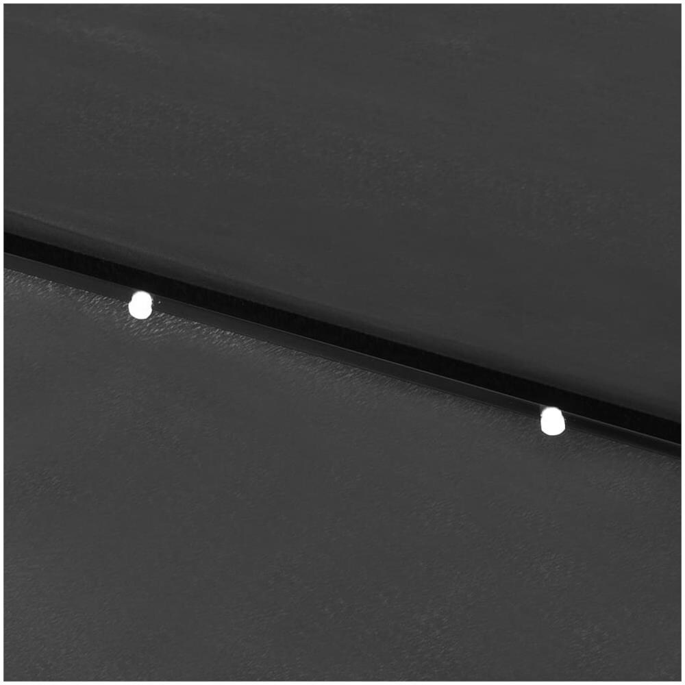 Ombrellone da Esterni con LED e Palo in Acciaio Antracite 2x3 m - Foto 3