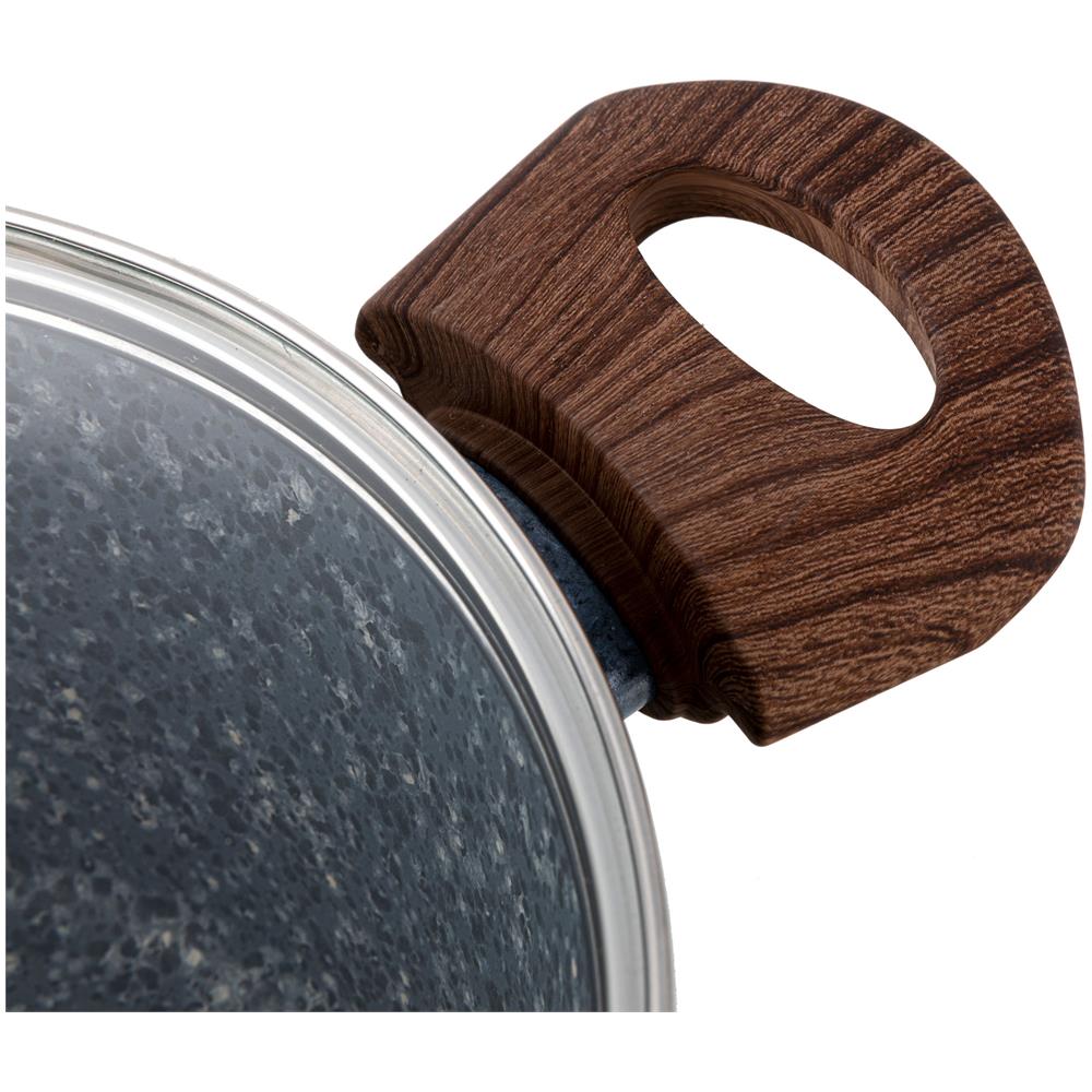 Granite Casseruola Alta Induzione, 28cm, 6,1 Litri, Coperchio In Vetro, Antiaderente Grigio - Foto 2