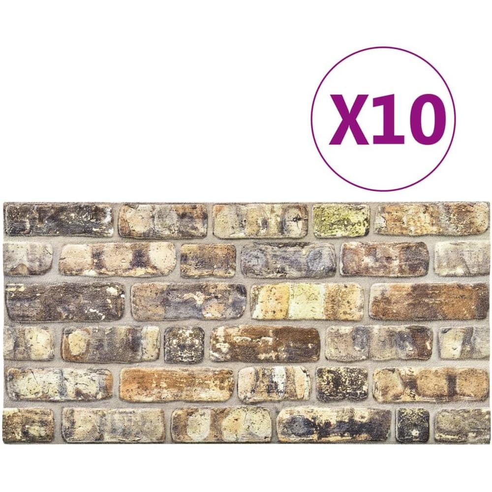 Pannelli Murali 3d Con Design A Mattoni Multicolore 10 Pz Eps - Foto 2