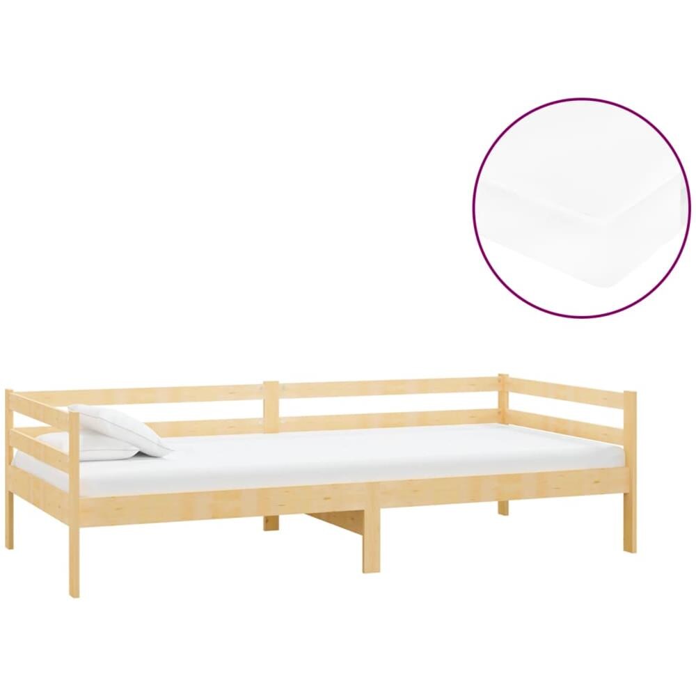 Divano Letto con Materasso 90x200 cm Legno Massello di Pino - Foto 2