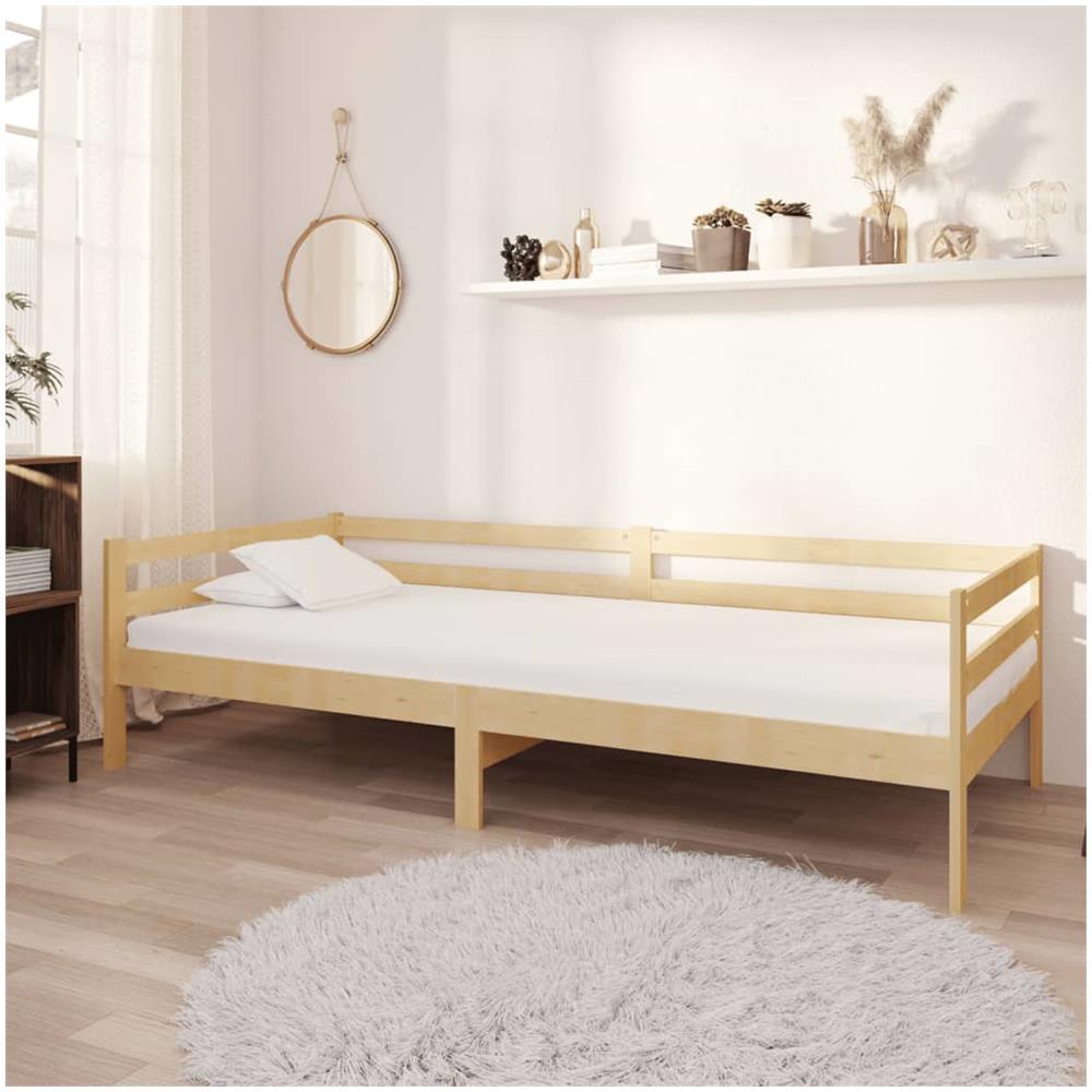 Divano Letto con Materasso 90x200 cm Legno Massello di Pino - Foto 1