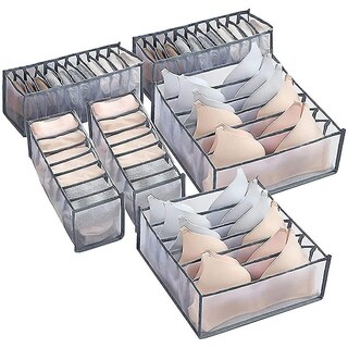 ASelected Organizer Trasparenti Per Cassetti - Set Da 4 - 19,7x13,9x7,7 Cm