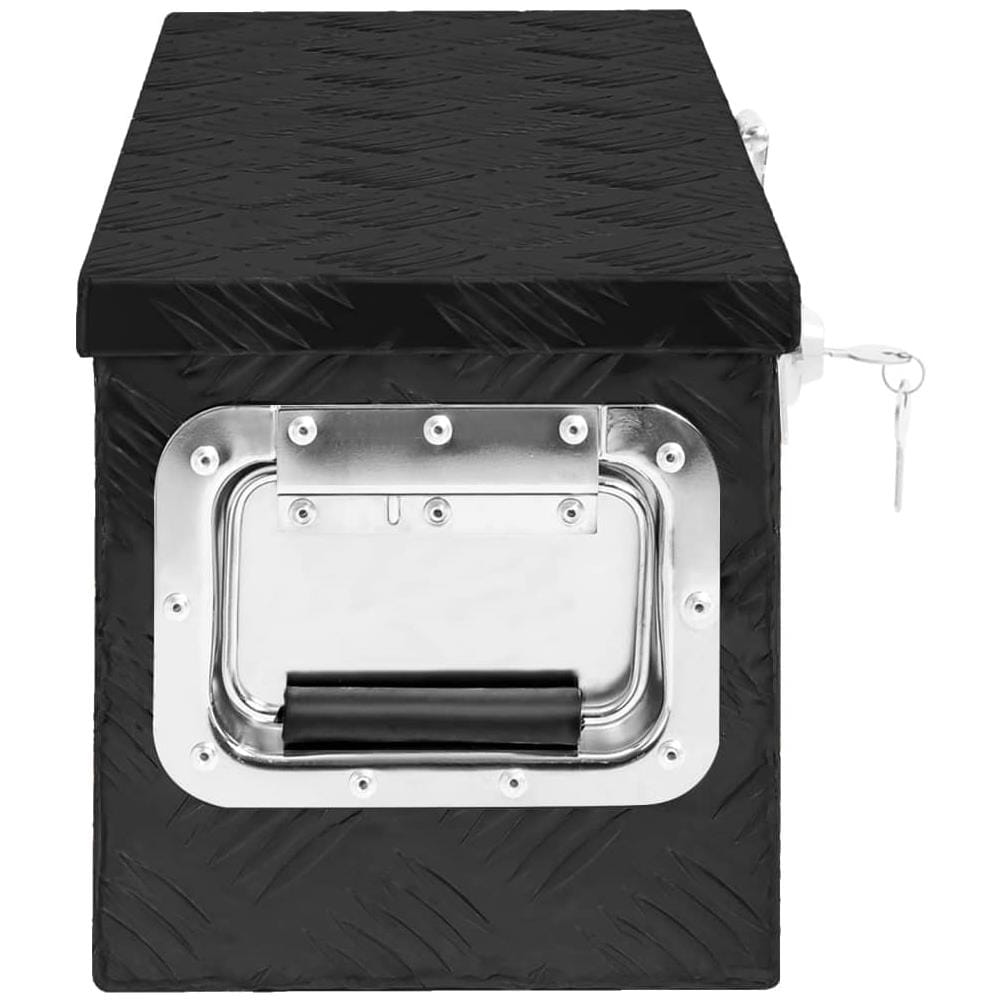 Contenitore Portaoggetti Nero 60x23,5x23 Cm In Alluminio - Foto 2