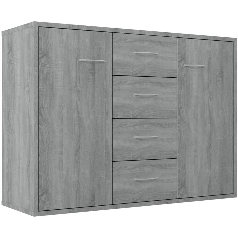 Credenza Grigio Sonoma 88x30x65 Cm In Legno Multistrato - Foto 2