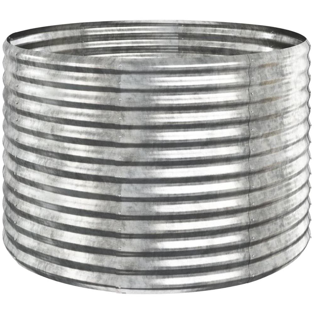 Letto Giardino Acciaio Verniciato Polvere 100x100x68cm Argento - Foto 1