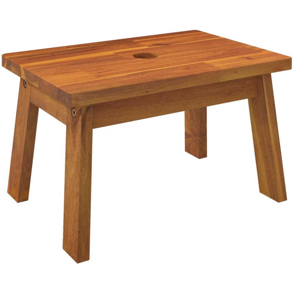 Sgabello 38x26x22 Cm In Legno Massello Di Acacia - Foto 2