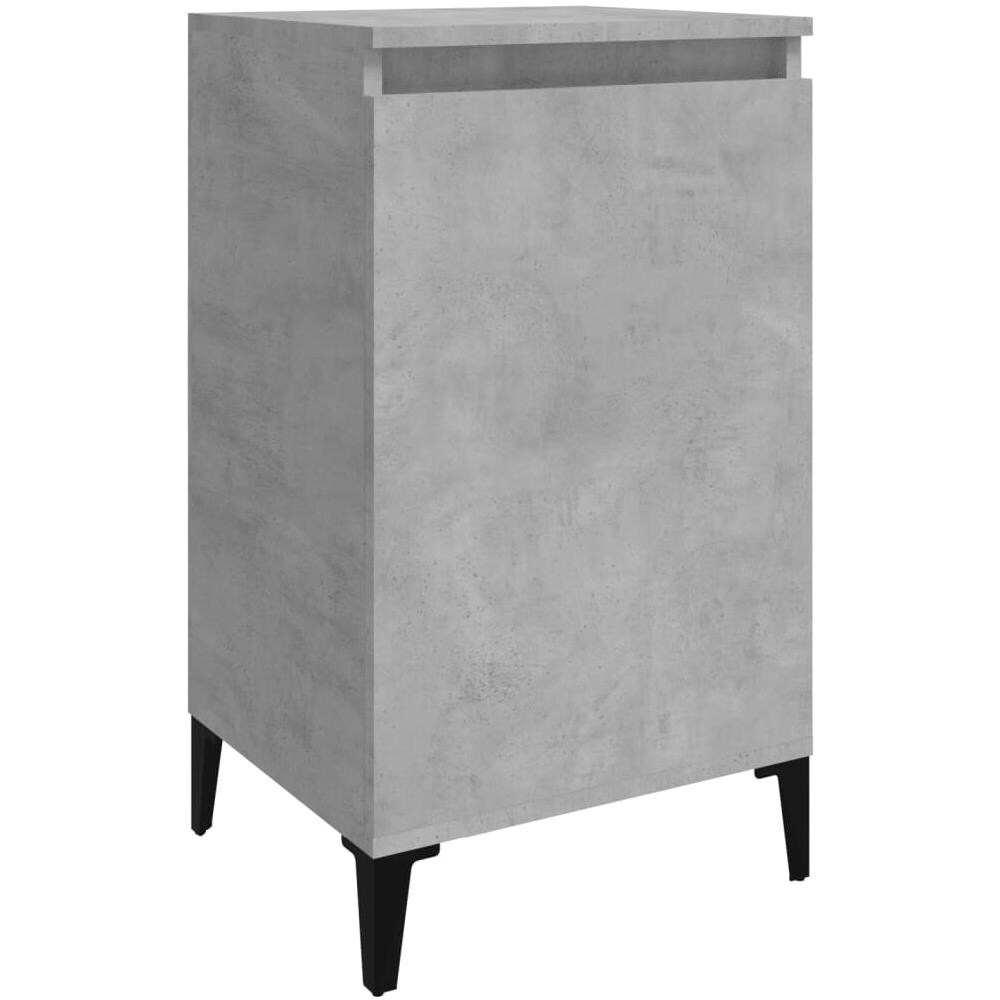 Comodino Grigio Cemento 40x35x70 Cm In Legno Multistrato - Foto 2