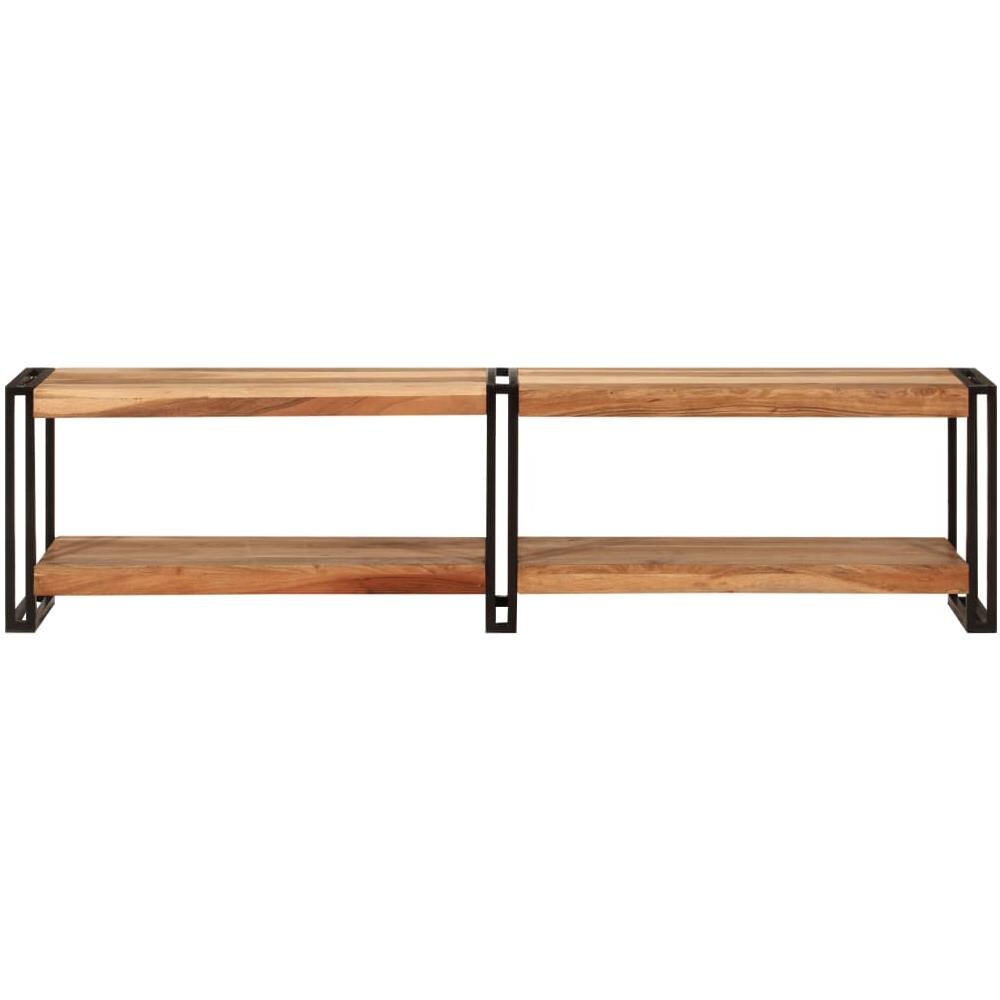 Mobile Porta Tv 160x30x40 Cm In Legno Massello Di Acacia - Foto 2