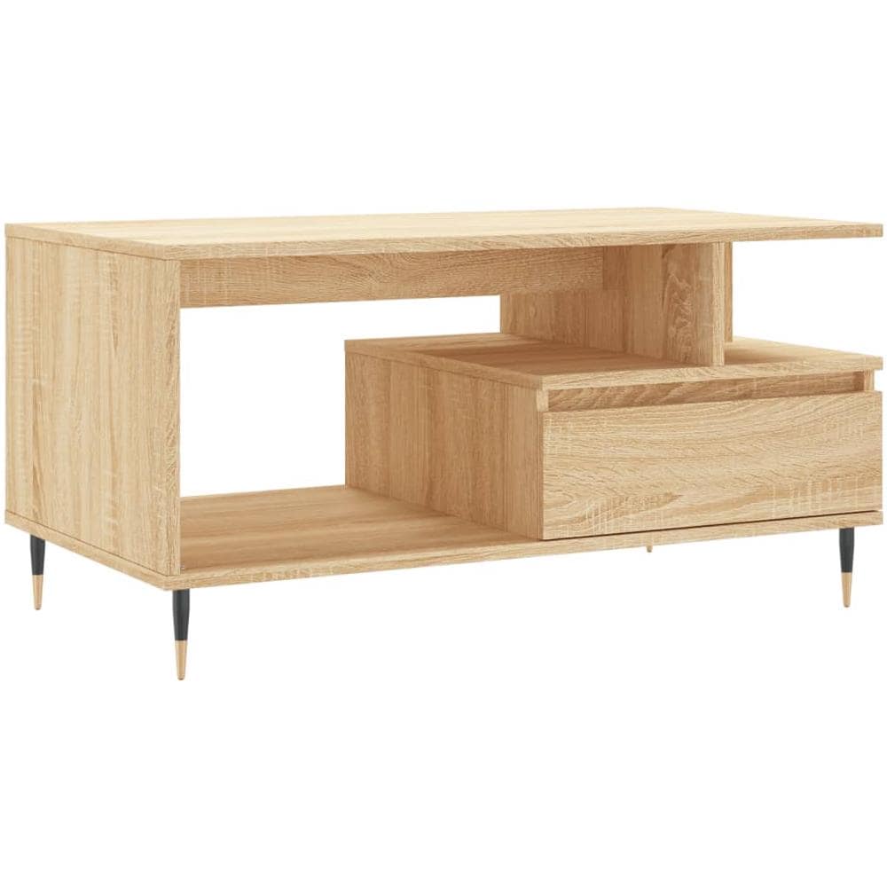 Tavolino Da Salotto Rovere Sonoma 90x49x45 Cm Legno Multistrato - Foto 2