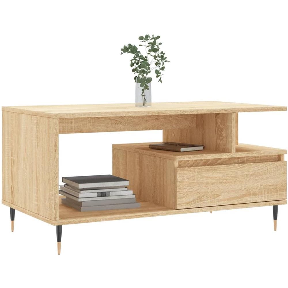 Tavolino Da Salotto Rovere Sonoma 90x49x45 Cm Legno Multistrato - Foto 3