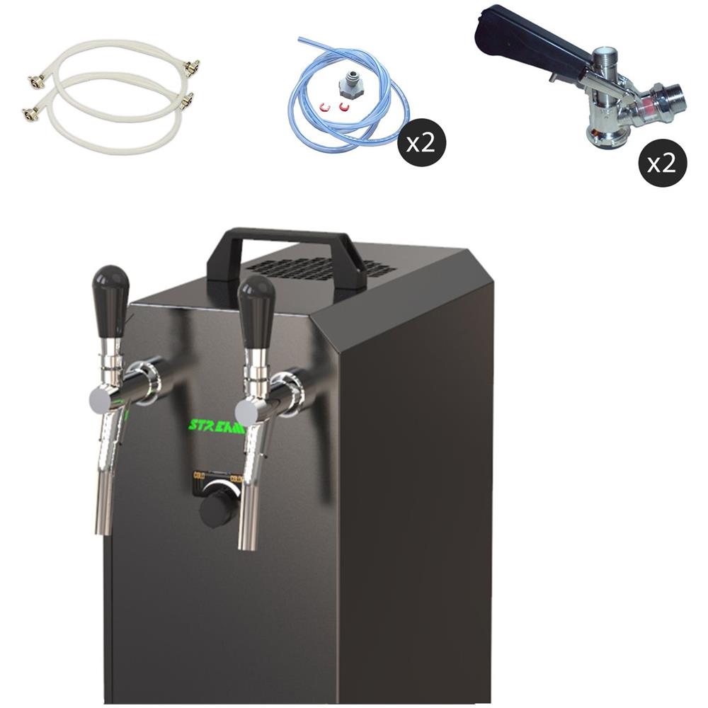 Set Completo - Spillatore Birra Con Pompa A Membrana - Stream 50/k, Dispenser Birra, Macchina Per Birra 2-linee, 50 Litri /h, Keg 2:type S, Keg:nc Adapter - Foto 1