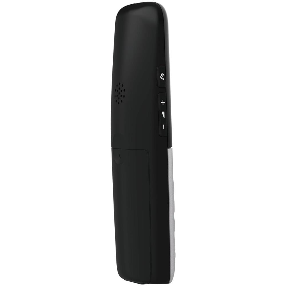 Telefono digitale senza fili con segreteria telefonica, unità base e 1 combinato, schermo LCD, chiamate preferite, lampada torcia, compatibile con apparecchi acustici, nero - Foto 3