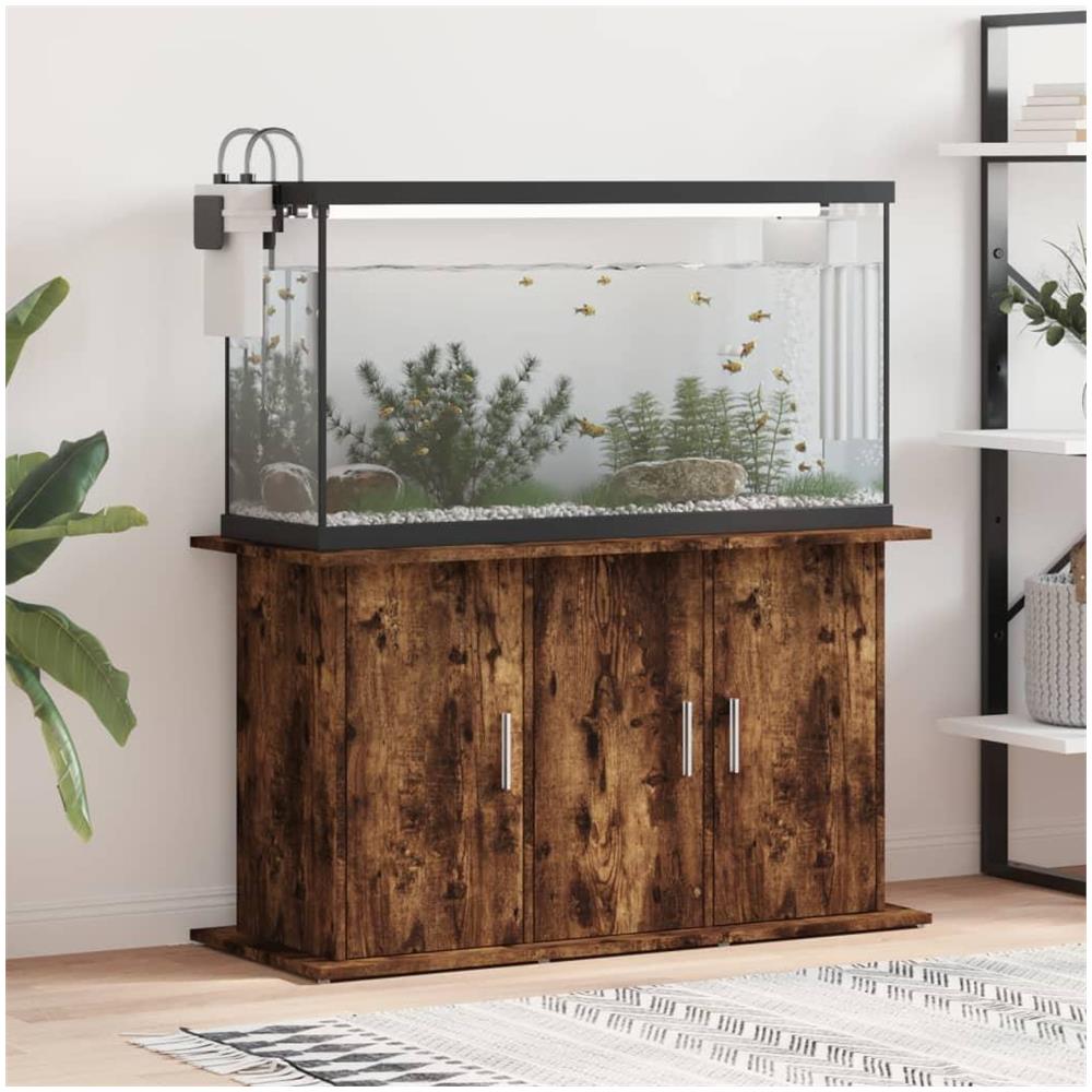 Supporto Acquario 101x41x58 cm in Legno Multistrato Rovere Fumo - Foto 2