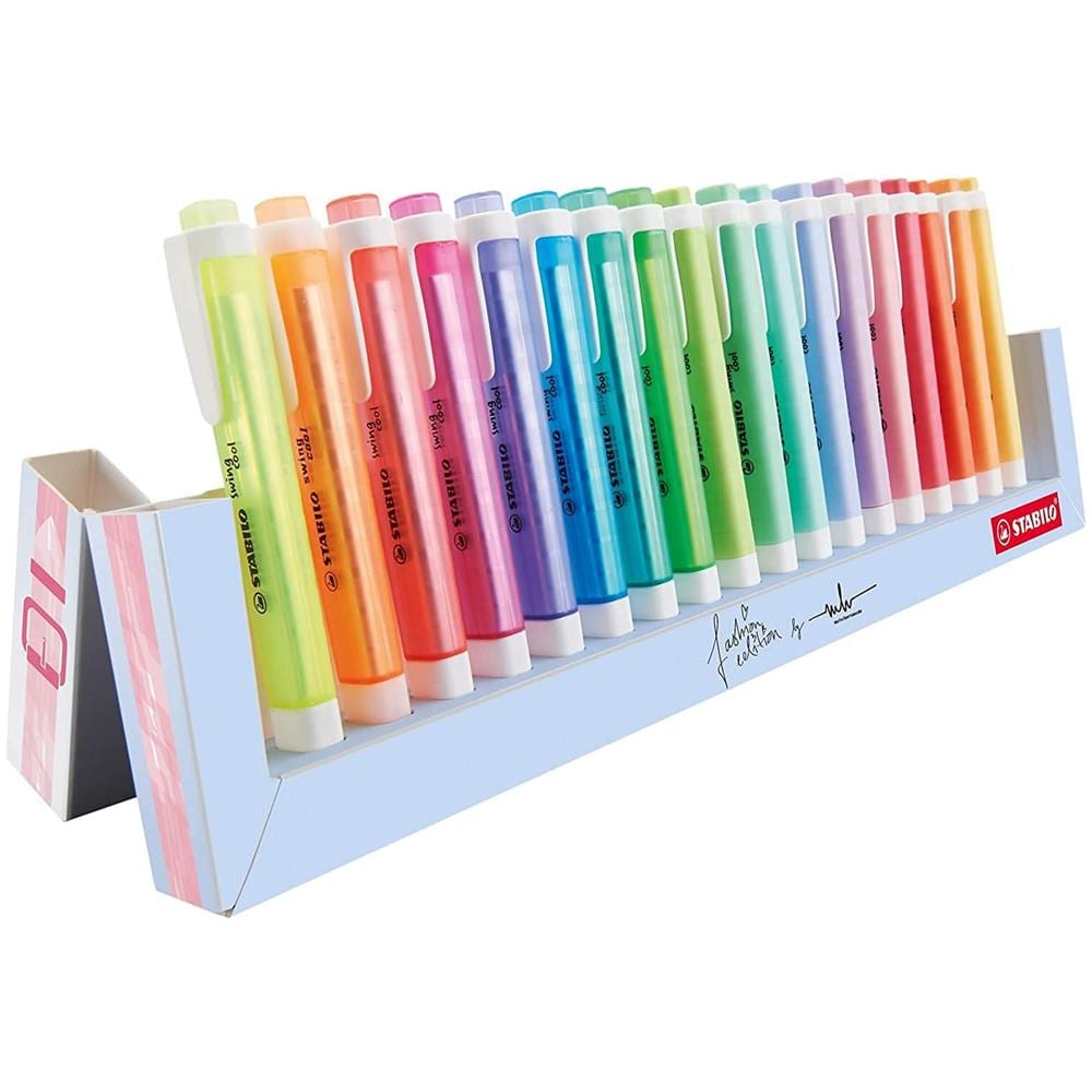 swing cool - Evidenziatore - Desk-Set - 18 Colori Assortiti 8 NEON + 10 Pastel - Foto 2