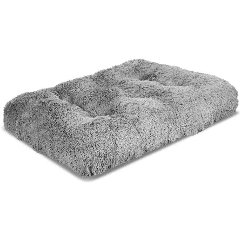Cuscino per cuccia per cani 100x70 cm grigio chiaro peloso impermeabile - Foto 2