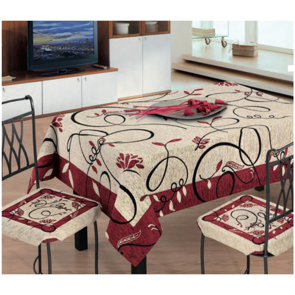 Copritavolo Salotto Cucina Cinigliato Lavorazione Jacquard Modello Gold 100x100 Grigio - Foto 2