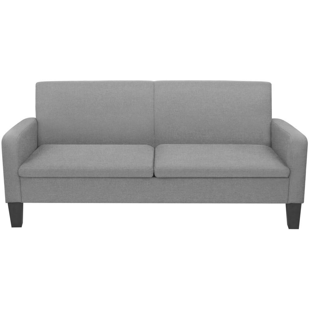 Divano a 3 Posti 180x65x76 cm Grigio Chiaro - Foto 2