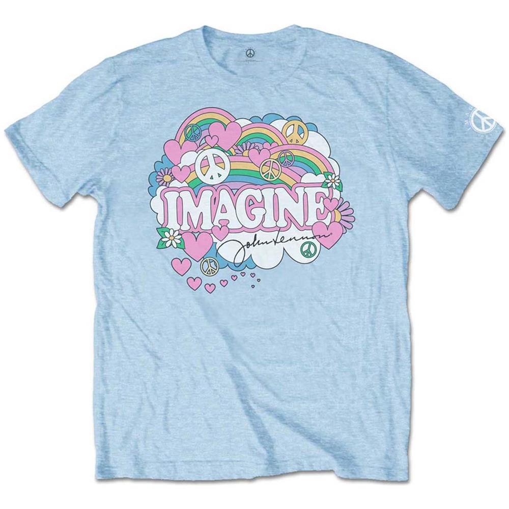 John Lennon: Rainbows, Love & Peace (T-Shirt Unisex Tg. S)  - Foto 1