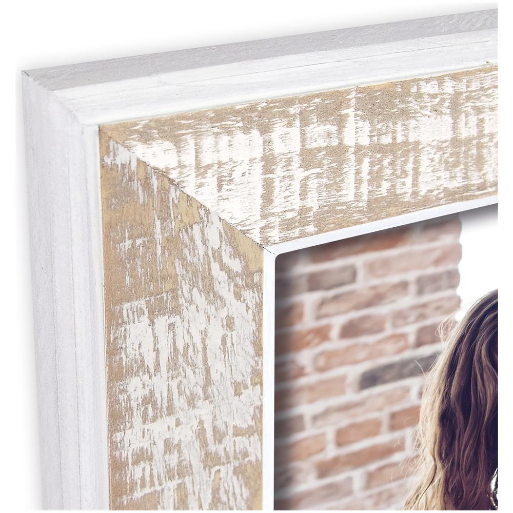 S. r. l. Levico Cornice portafoto in Legno, in Legno, Colore: Beige / Bianco, per Formato Immagine 13 x 18 cm, - Foto 2