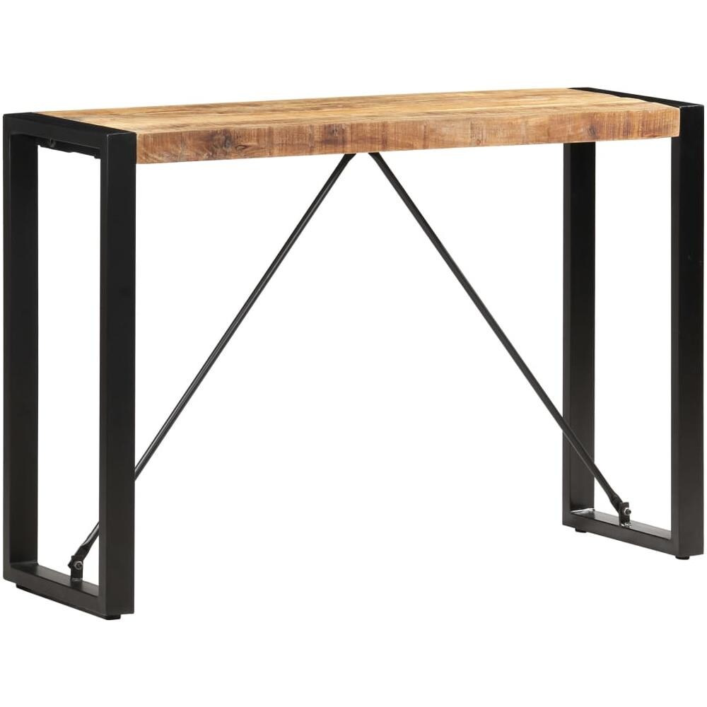 Tavolo Consolle 110x35x76 Cm In Legno Massello Di Mango - Foto 8
