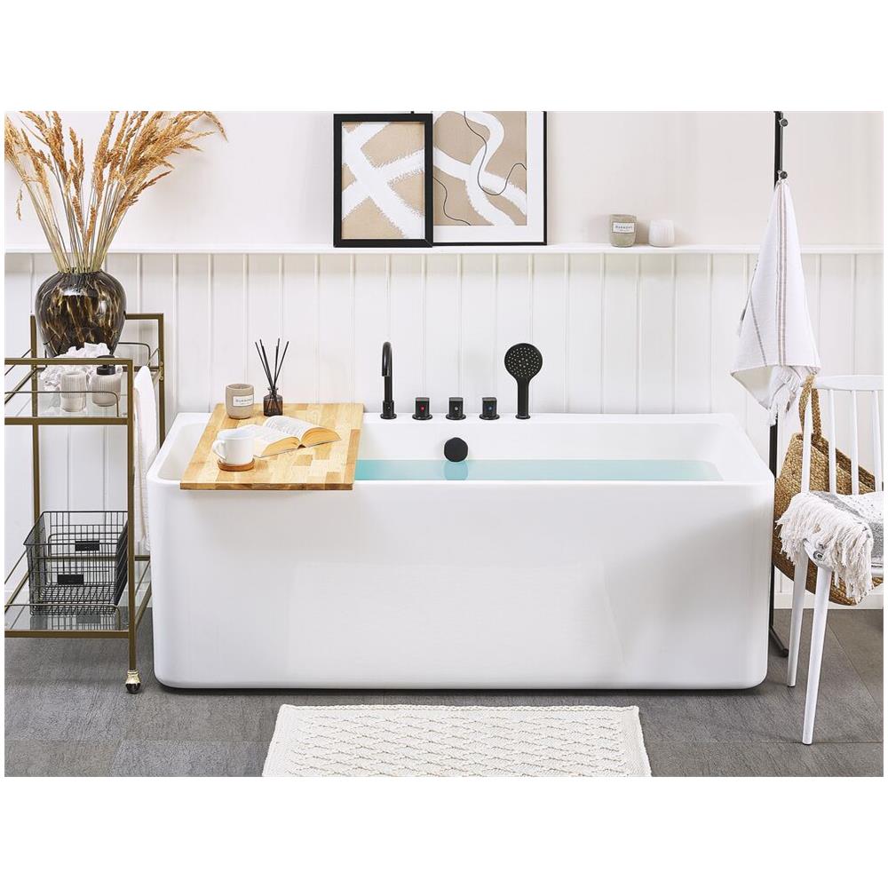 Vasca Da Bagno Bianca Freestanding Rettangolare 170 Cm Quatre - Foto 1