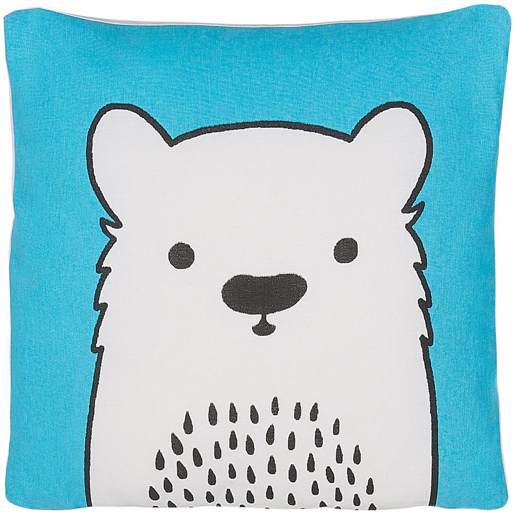 Cuscino Per Bambini Con Stampa Di Orso 45 X 45 Cm Blu Waranasi - Foto 1