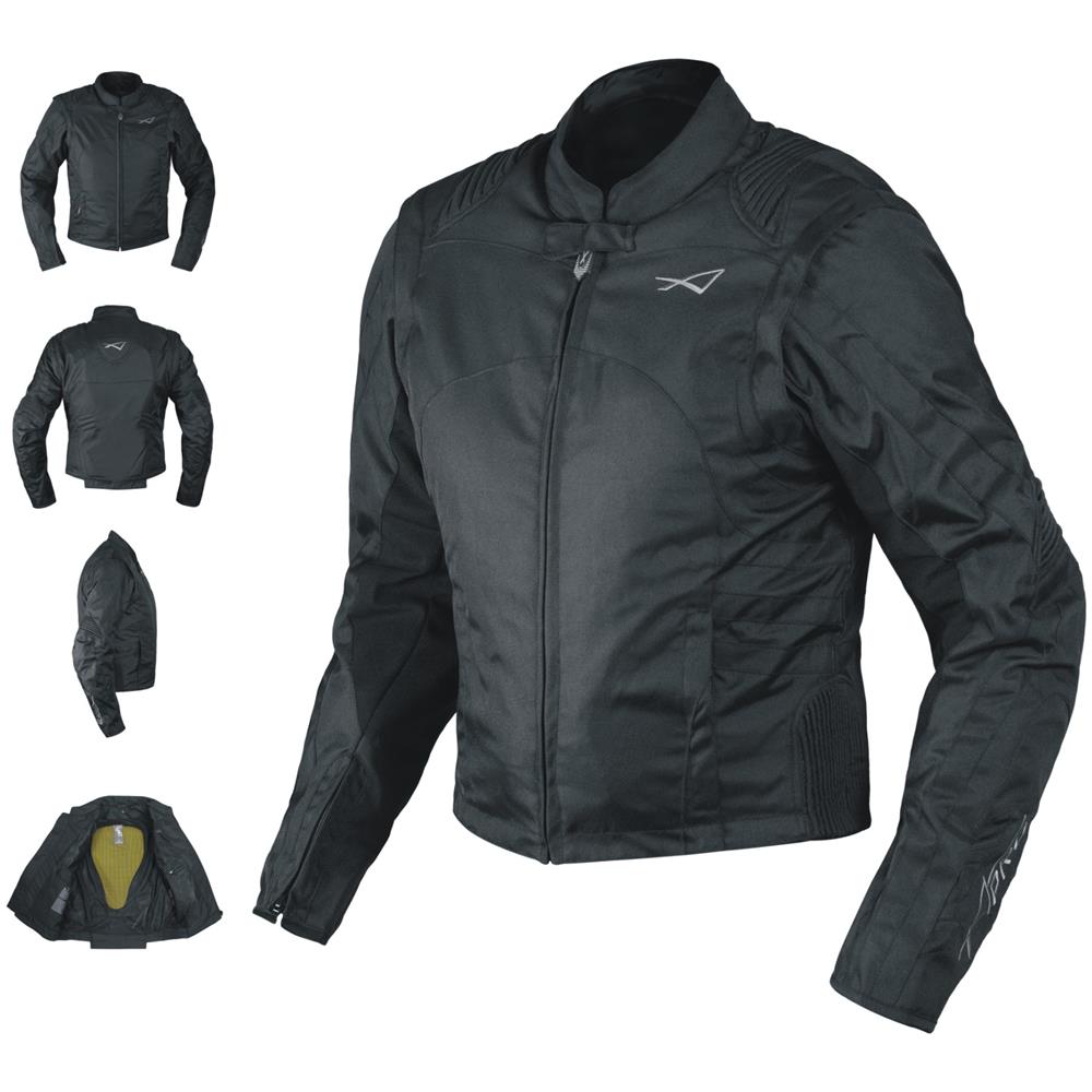 Giacca Moto Tessuto Cordura Manica Staccabile Racing Sport Touring Nero S - Foto 1