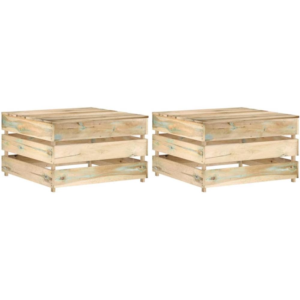 Set Salotti da Giardino su Pallet 2 pz con Cuscini Massello Pino CFW47283
