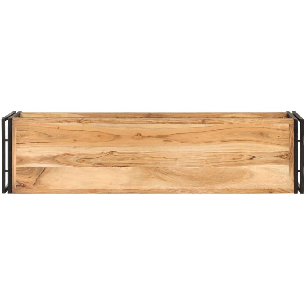 Mobile Porta TV 120x30x40 cm in Legno Massello di Acacia - Foto 3