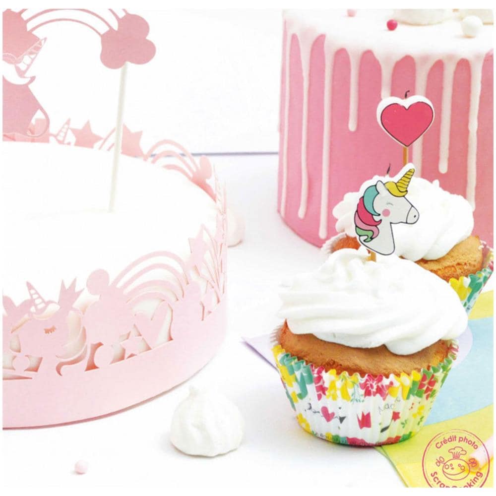 24 Scatole E 24 Decorazioni Torte Unicorno - Foto 2