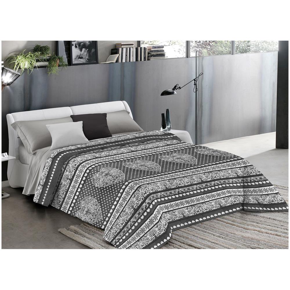 Trapunta Piumone Invernale Linea Pensieri Delicati Disegno New Tirolo Matrimoniale Grigio - Foto 1