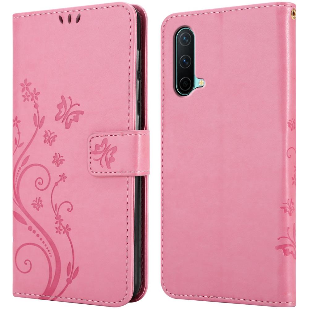 Cadorabo Custodia Compatibile Con Oneplus Nord Ce 5g In Rosa Fiore - Coperchio Protettivo In Design Floreale Con Chiusura Magnetica, Funzione Stand E Slot Per Carte - Foto 7