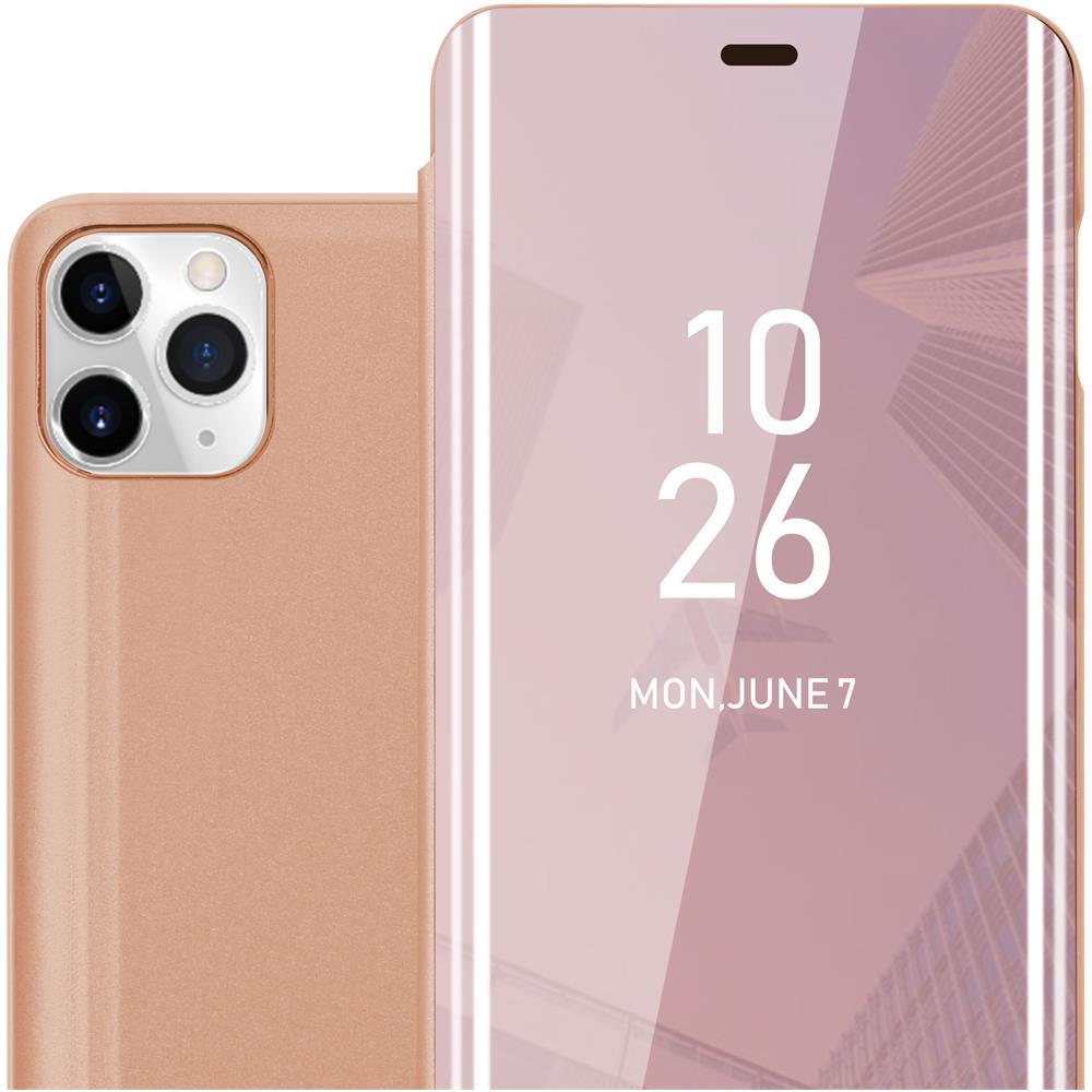 Custodia Compatibile Con Apple Iphone 11 Pro Max In Kunzit Rosa - Clear View Specchio Coperchio Protettivo Con Funzione Di Supporto Protezione A 360 Gradi - Foto 1