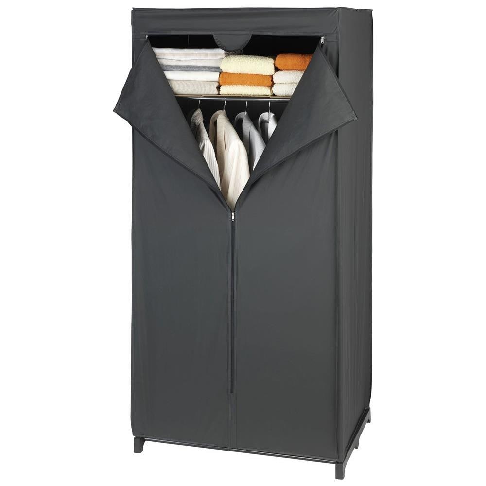 Mobile In Tessuto Nero Profondo, Spogliatoio Pieghevole, 160x75x50cm, Venko - Foto 1