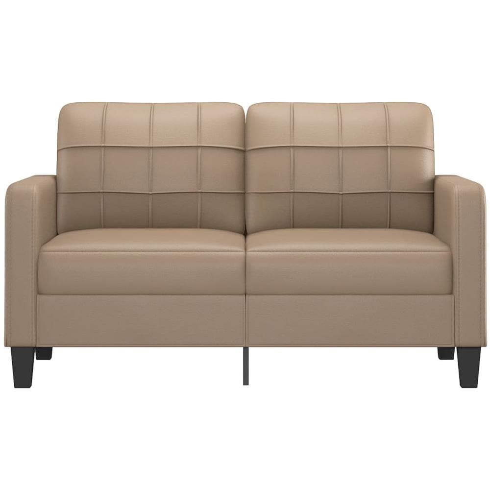 Divano A 2 Posti Cappuccino 140 Cm In Similpelle - Foto 3