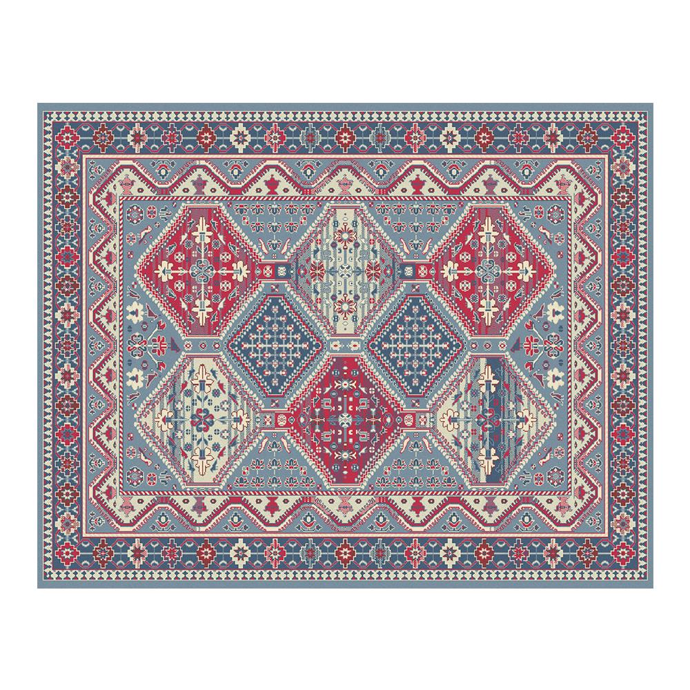 Tappeto In Stampa Digitale Disegno Siria Colore Blu 150x190 Blu - Foto 1