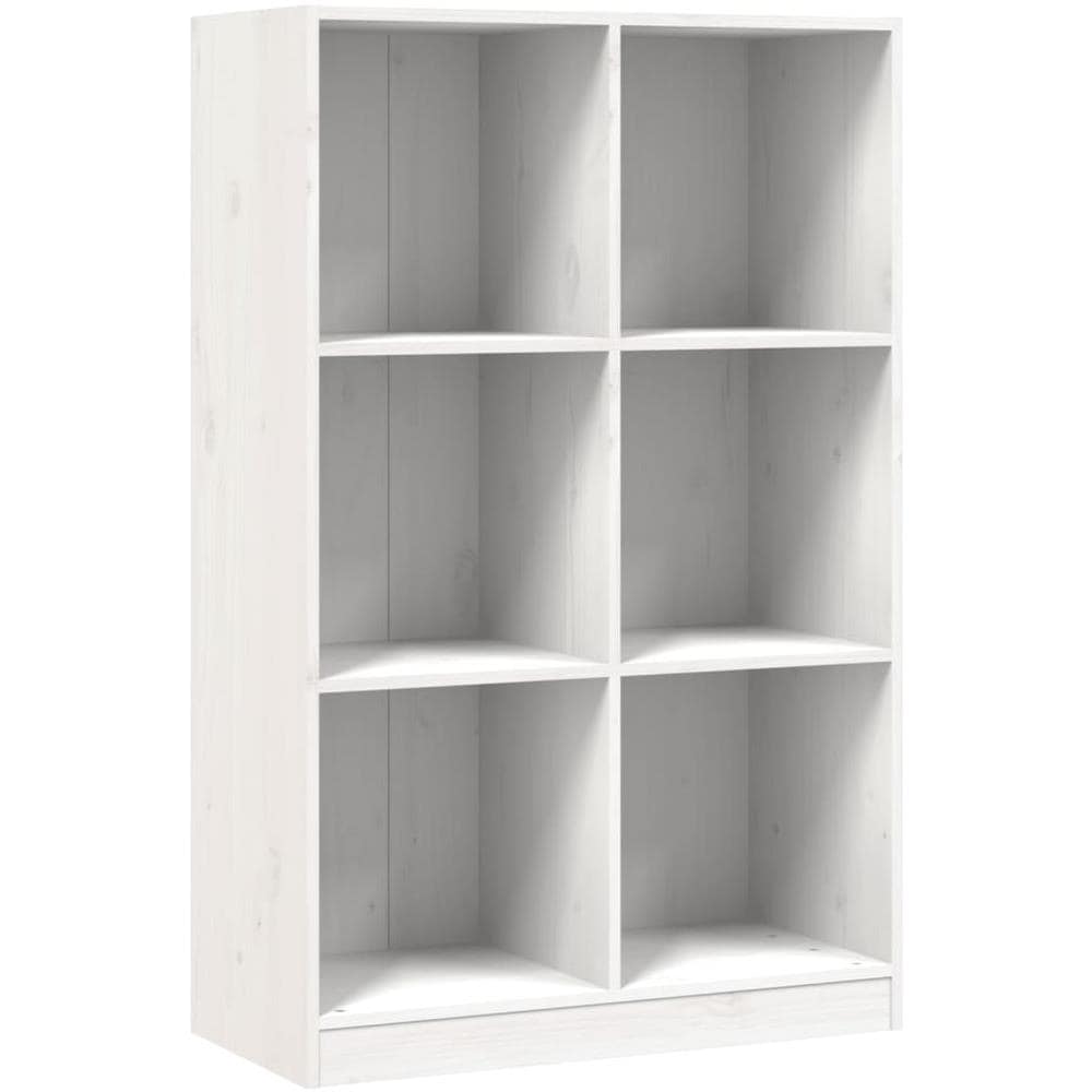 Libreria Bianca 70x33x110 Cm In Legno Massello Di Pino - Foto 2