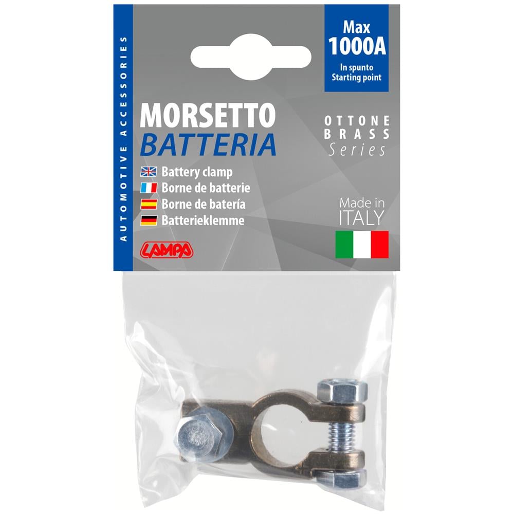 Morsetto Batteria Rinforzato; Fissaggio Cavo A Capocorda Su Vite - Foro Capocorda ? 8 Mm - Polo Positivo - Foto 2