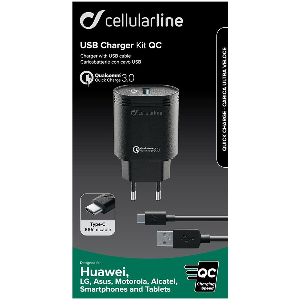 USB Charger Kit 18W - USB-C - Huawei, Xiaomi, Wiko, Asus and other smartphone - Foto 4