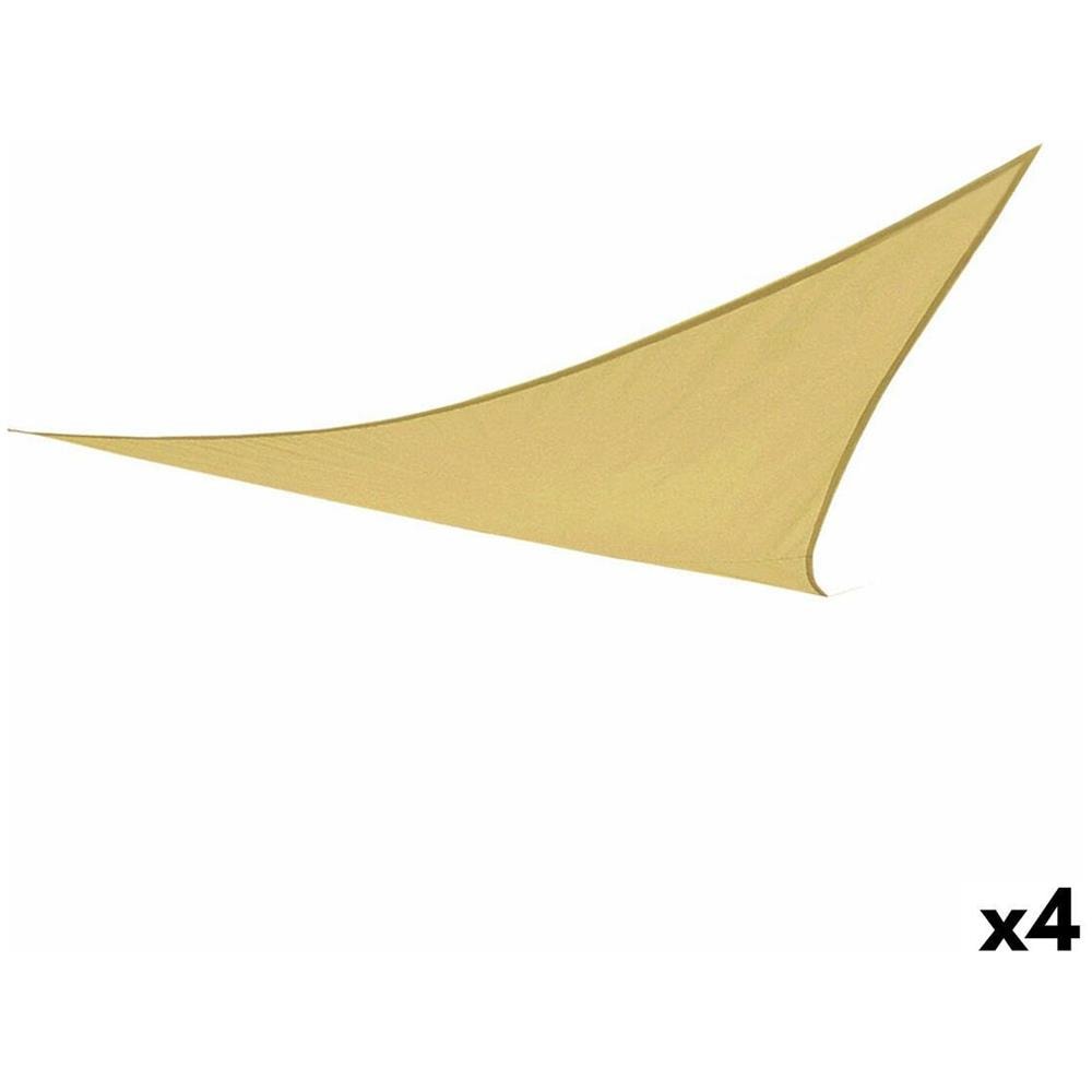 Tenda Aktive Triangolare 360 X 0,5 X 360 Cm Poliestere Crema (4 Unità) - Foto 1