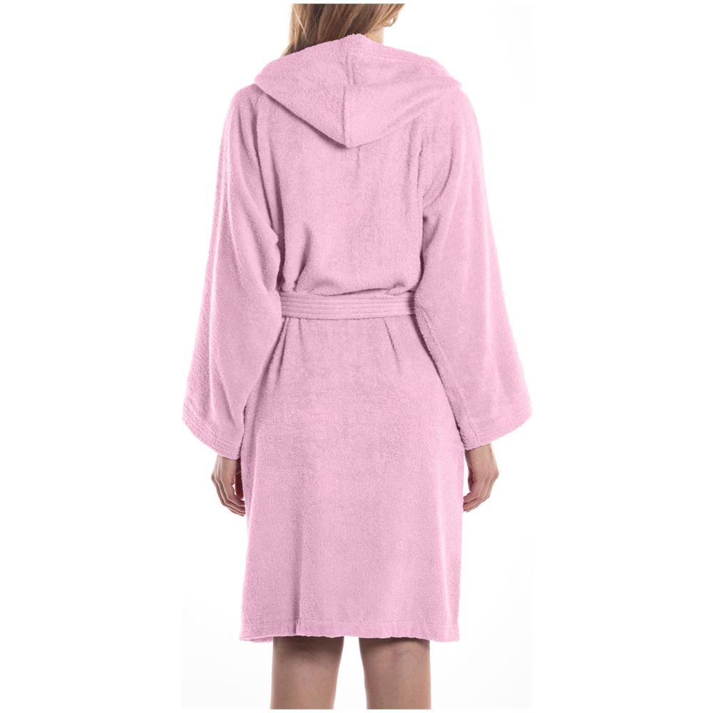 Accappatoio Con Cappuccio Spugnissima Minorca In Cotone Colore Rosa Misura S - Foto 2