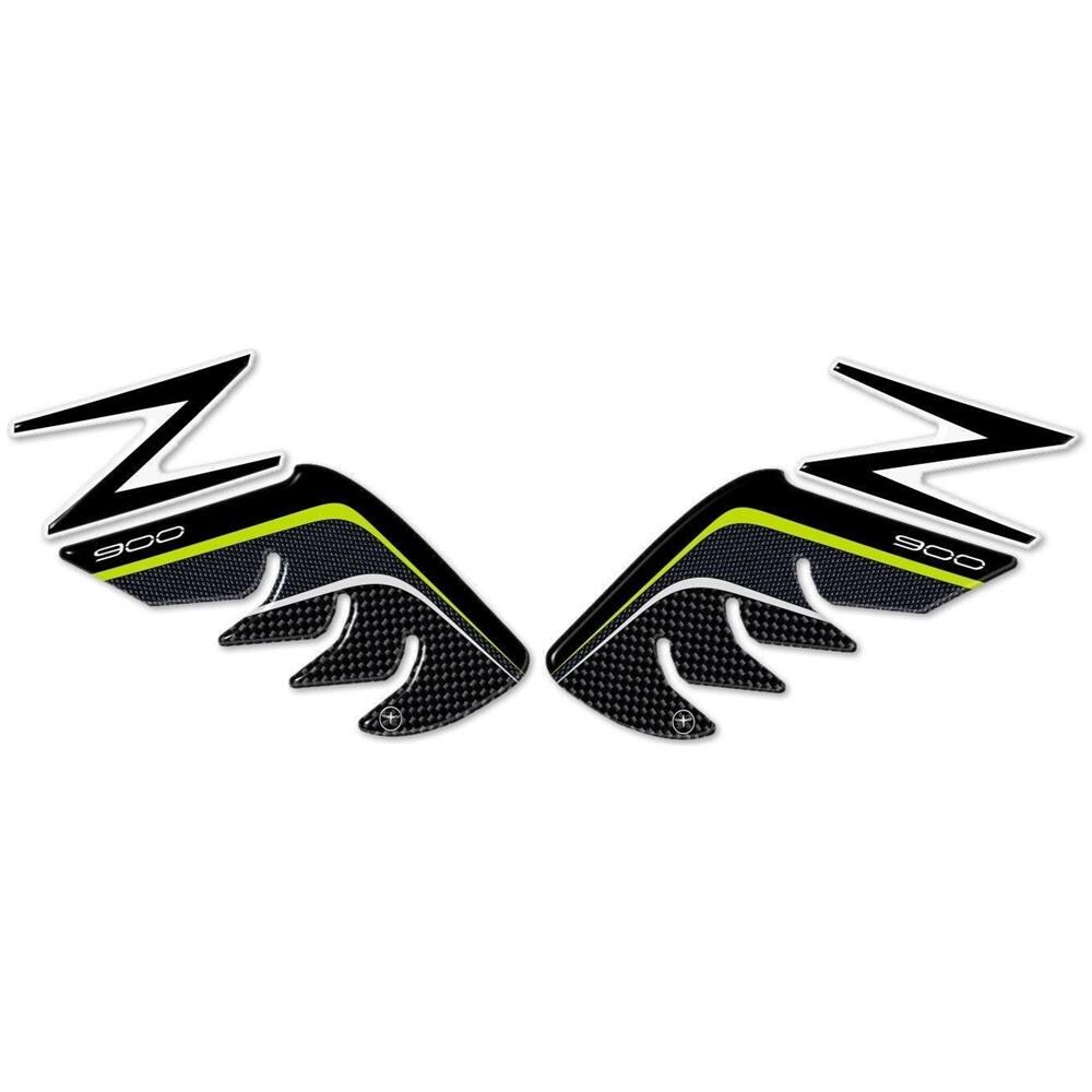 2 Protezioni Ginocchia 3D Laterali Serbatoio Compatibili Per Moto Kawasaki Z900 Verdi - Foto 1