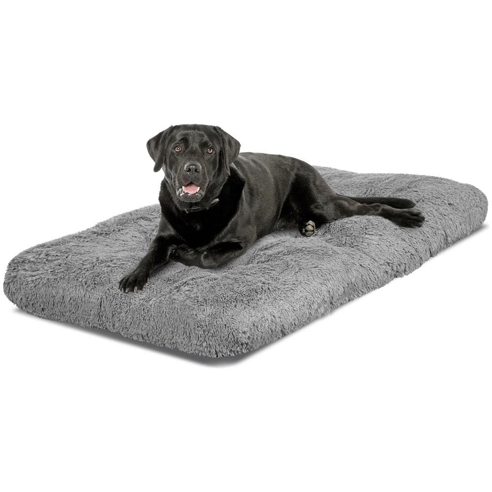 130x90 cm Cuscino per cuccia per cani Shaggy Grigio chiaro Impermeabile - Foto 1