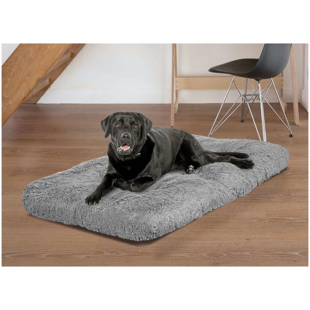 130x90 cm Cuscino per cuccia per cani Shaggy Grigio chiaro Impermeabile - Foto 9