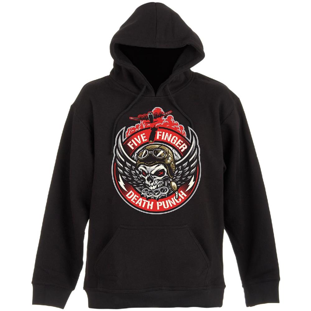 Five Finger Death Punch - Bomber Patch (Felpa Con Cappuccio Unisex Tg. XL)  - Foto 1
