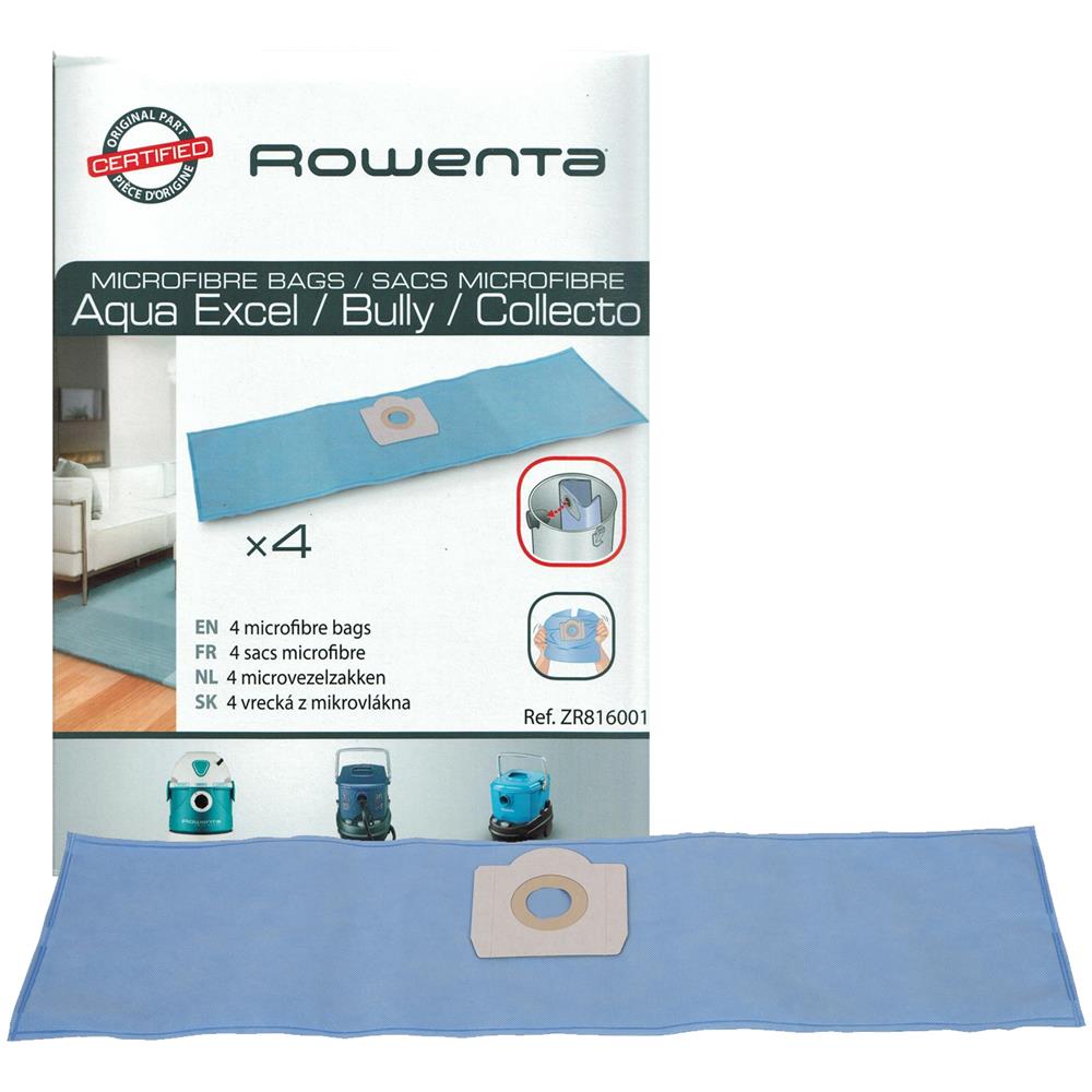 Confezione 4 Sacchetti Microfibra Originali X Aqua Excel Bully Collecto Zr816001 - Foto 2