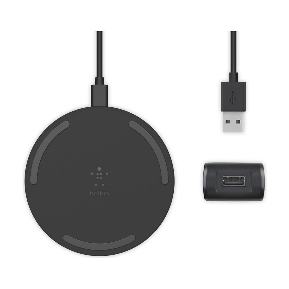 Wireless Charging Pad 15W USB-C Kabel mit Netzteil schwarz - Foto 2